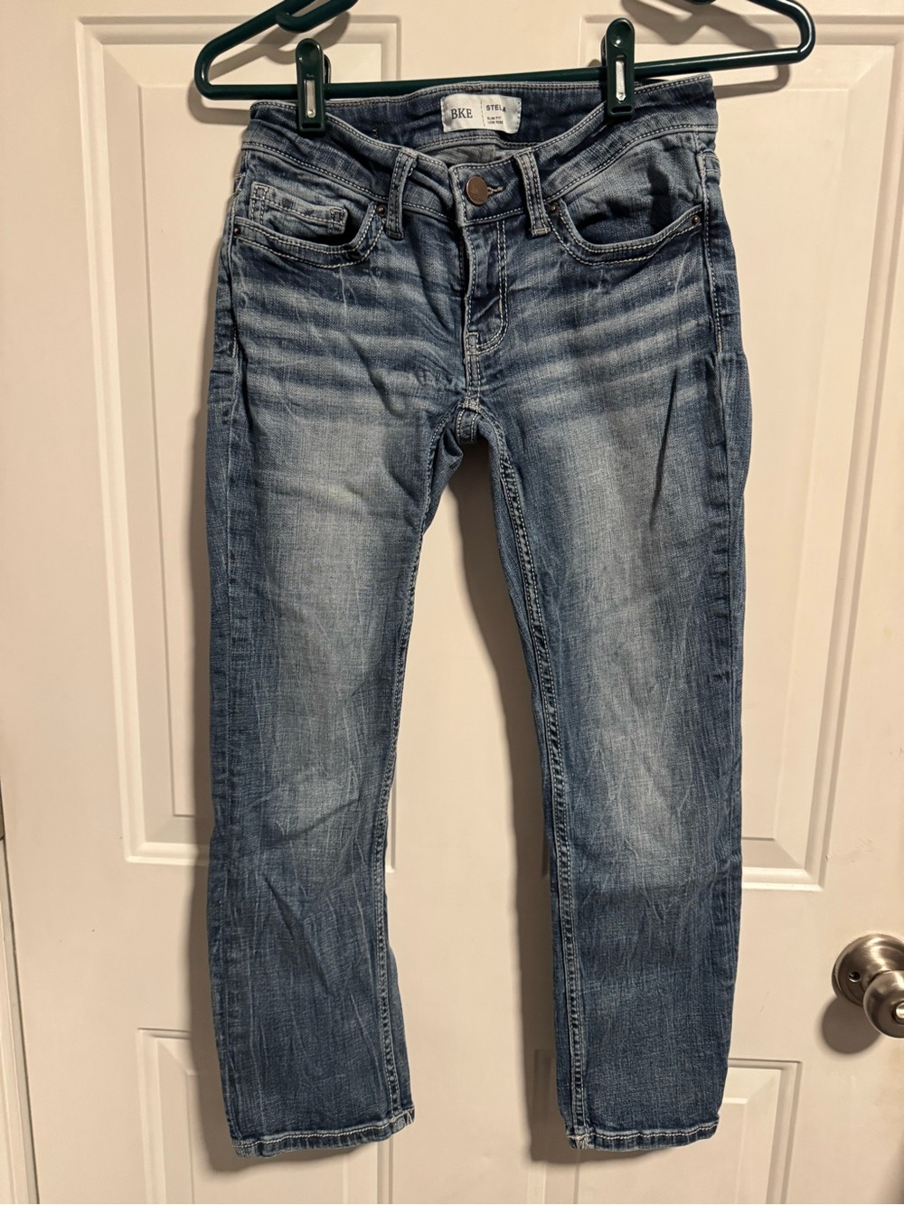 BKE Stella Denim Capris - Light Blue